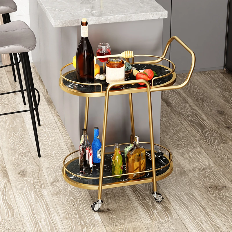 Hotel Luxury Kitchen Island Basket Mobile Bakers Fruit Functional Tool Trolley Ristoranti Organizer Muslimate Furniture