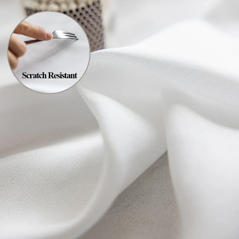 CHAXI White Light Filtering Tulle for Bedroom Thicken Semi Sheer Curtains for Living Room Privacy Assured Scratch Resistant 4