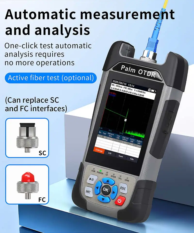 KP600 90KM OTDR Active Fiber Testing Optical Time Domain Reflectometer Fiber Opt