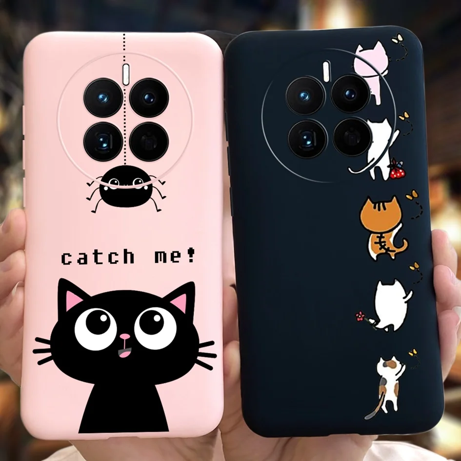 Per Huawei Mate 50 Pro Case 2022 Cute Cartoon Cat Painted Soft Tpu Cover Protettiva Per Huawei Mate50 Pro Dco-Lx9 Cet-Lx9 Fundas