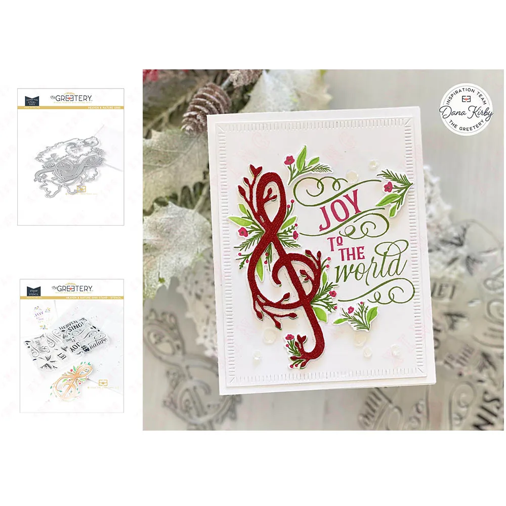 

Christmas Arrival Metal Cutting Dies Diy Scrapbook Decoration Embossed Craft Handmade Heaven & Nature Sing Clear Silicone Stamps