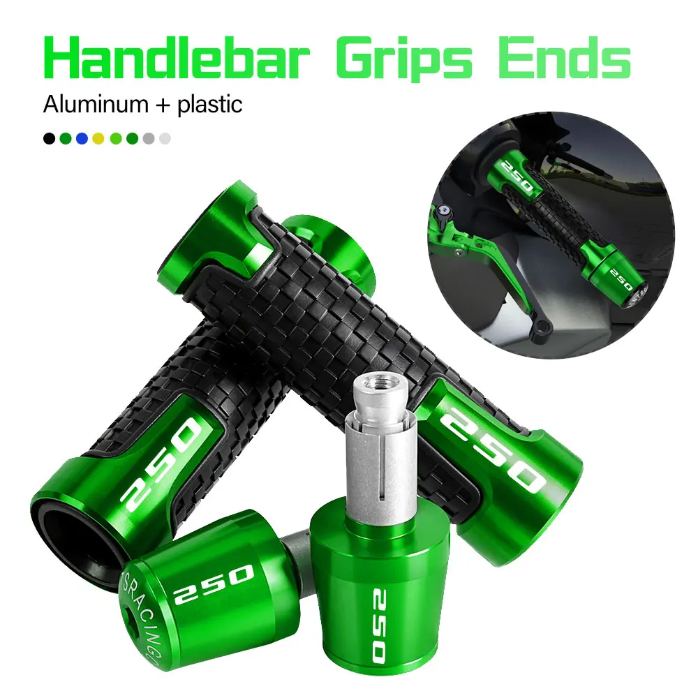 

7/8'' 22mm Motorcycle handlebar grips ends handle bar Anti-skid grip end FOR KAWASAKI NINJA250 KX 250 2019 2020 2021 2022 2023