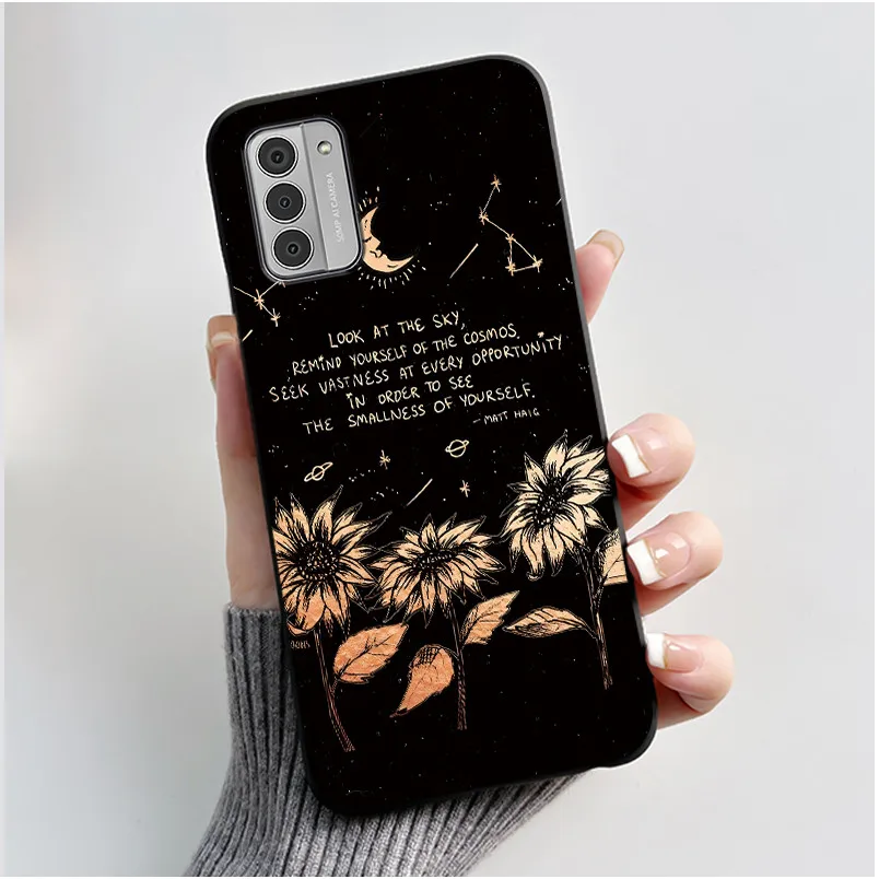 Silicone Soft Black Aesthetic Cute Cat Astronaut Phone Case Bumper Shell