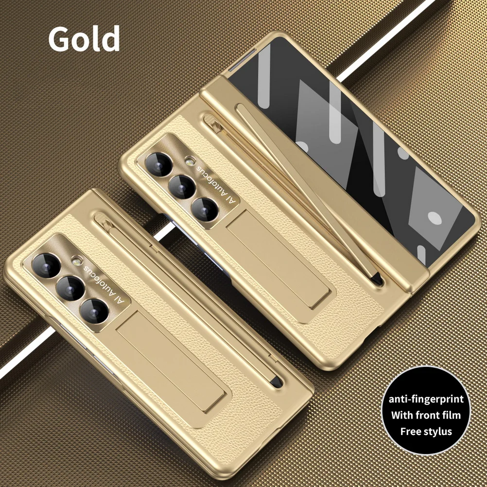 Galvanized Elastic Stylus Holder Case with Tempered Glass Protection