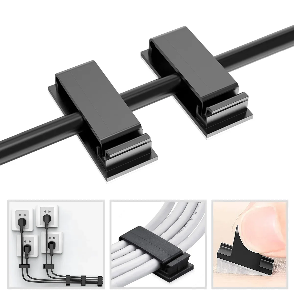 

Self-adhesive Wire Tie Cable Clamp Clips Holder for Car Dash Camera GPS Headphone Table Desk Storage Cable Organizer Management