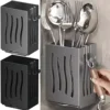 Multifunctional Kitchen Utensil Storage Rack Chopstick Draining Holder Wall-Mounted Freestanding Cutlery Tableware Organizer Box 1