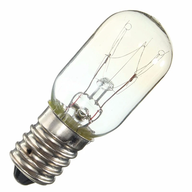 Edison Bulb E14 SES Refrigerator Fridge Light Bulb Tungsten Filament Lamp Bulbs Warm White Ligthing AC 220-230V 10pcs 15W/25W