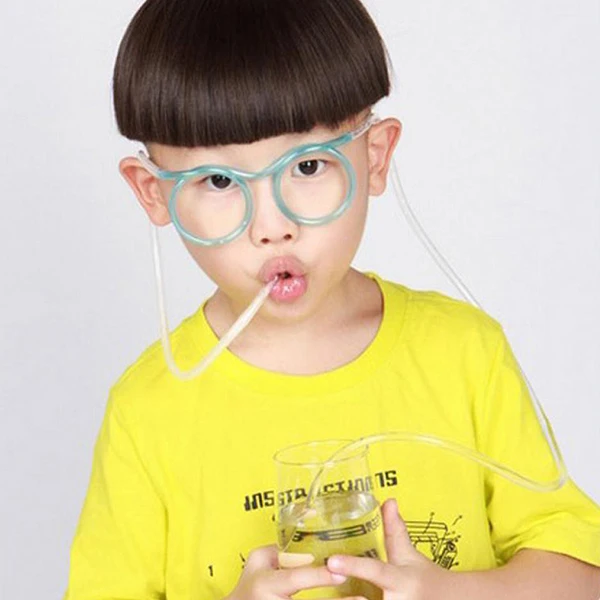 Soft Novelty Juice Kids Straw Glasses Long Tube Fun Drinking Straw For Children images - 6