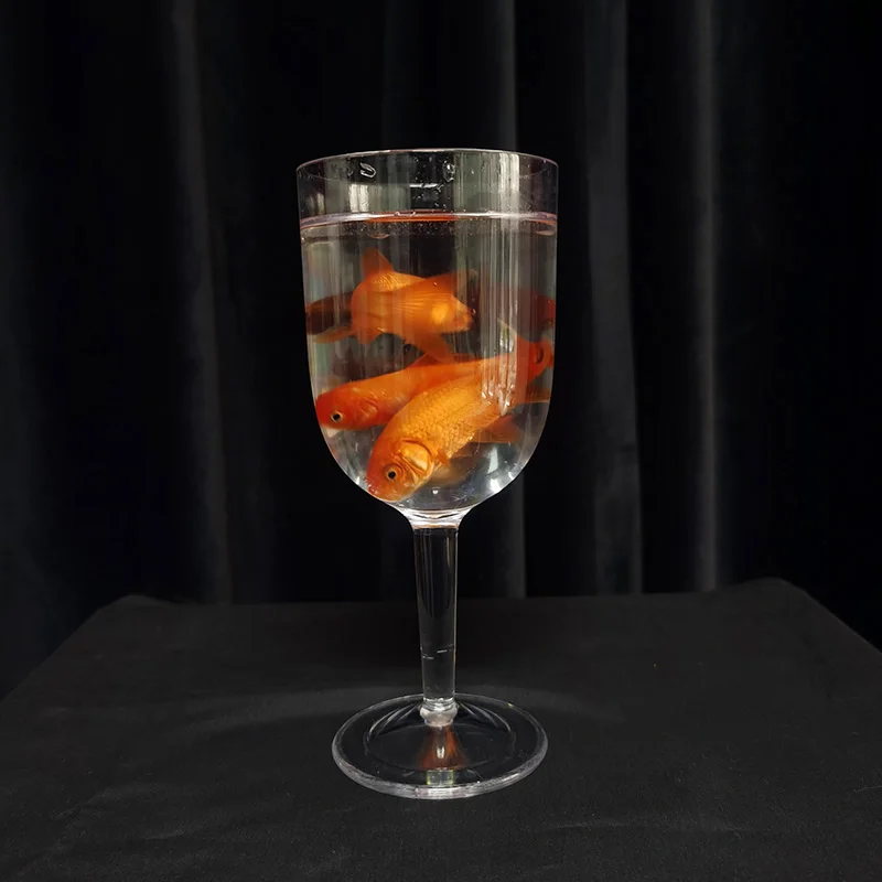 Goldfish In A Goblet Magic Tricks Magician Stage Illusions Gimmick Props Mentalism Toy Classic Fish Appearing In Empty Cup Magia