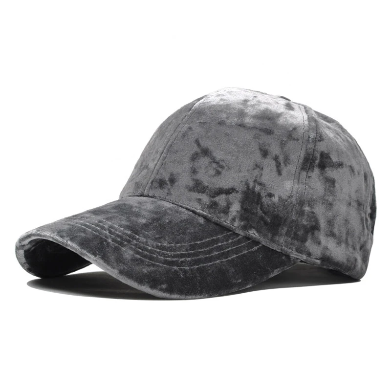 Gold Velvet Adjustable Solid Color Men Baseball Cap Sun Protection Spring Autumn Unisex Korean Version Dad Hat Snapback 3