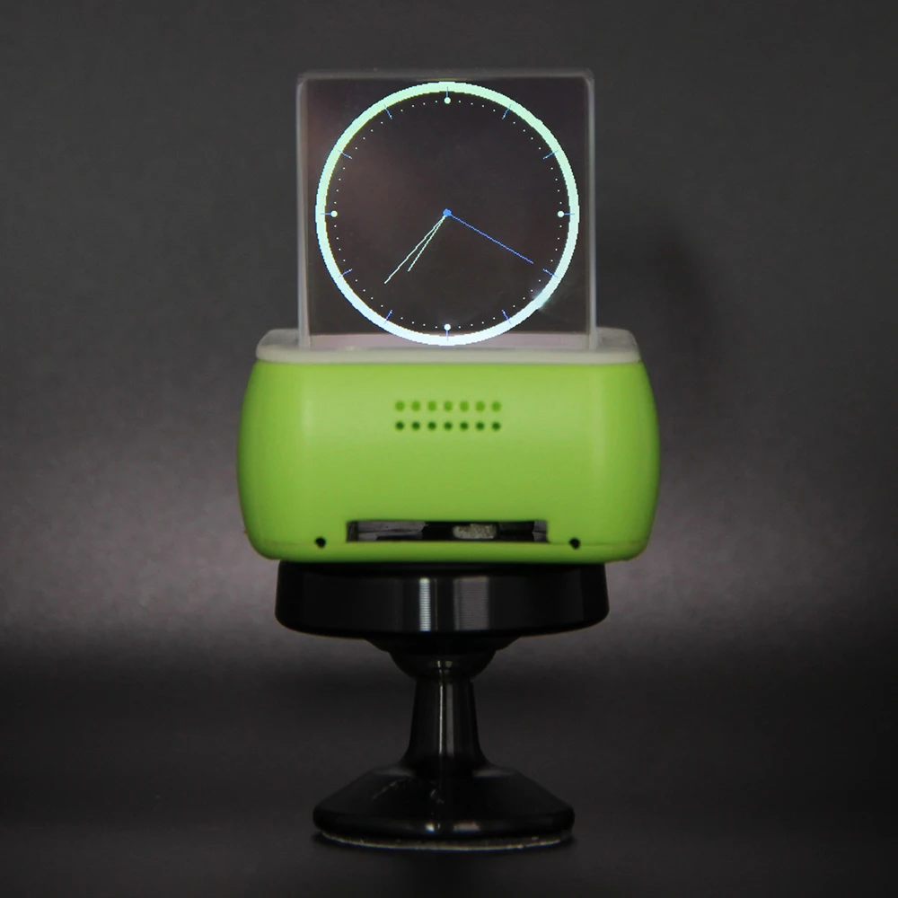 Arduino creative office wifi networking weather forecast weather cloud clock projection transparent small TV weather forecast clock