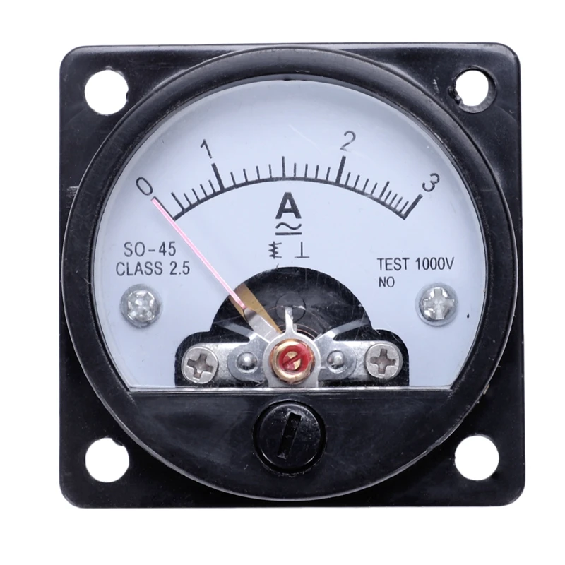 

AC 0-3A Round Analog Panel Meter Current Measuring Ammeter Gauge Black CNIM Hot