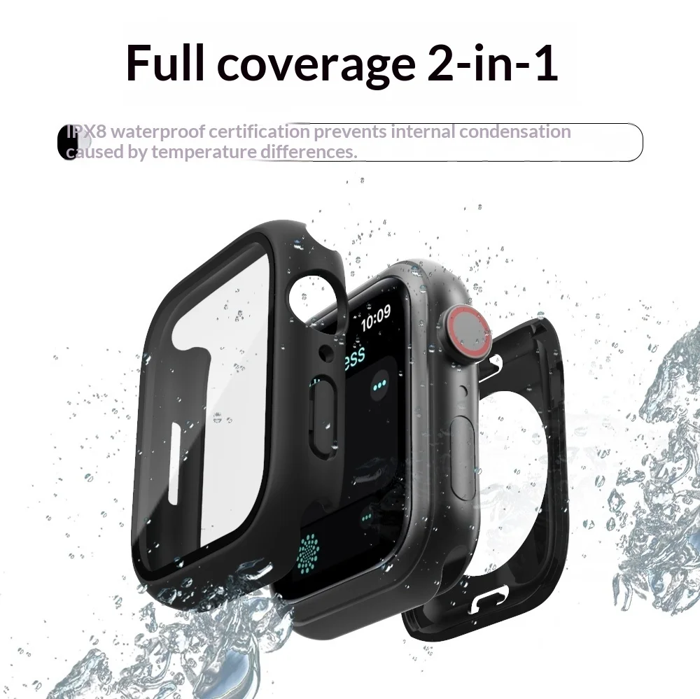 360° Full Protective Tempered Glass Case with Back PC Bumper