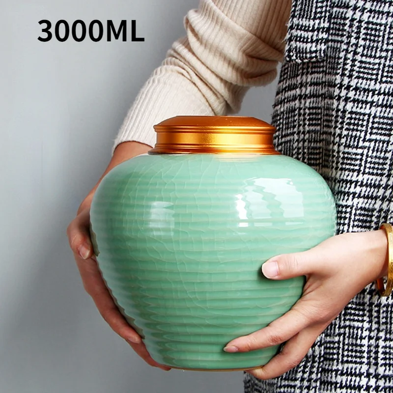 

3000ml Large Capacity Ceramic Pet Urn Tea Container Cremation Urns for Human Ashes Ceramic Urn Pet Urns Container for Ashes
