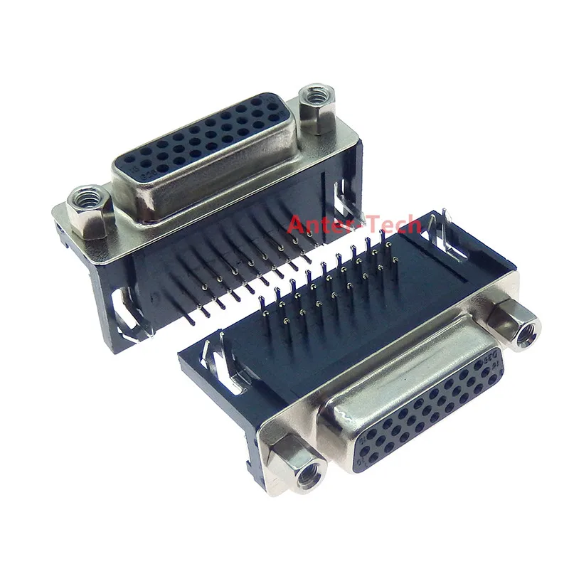 Connettore D-Sub Db26 Hdr26 Da 2 Pezzi Spina Maschio/Femmina Terminale Con Porta Ad Angolo Retto A 3 File A 26 Pin Breakout