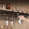 Hanging Punch-free Wine Glass Holder Household Under Cabinet Champagne Glass Storage Rack Shelf Kitchen Multi-purpose Organizer 3