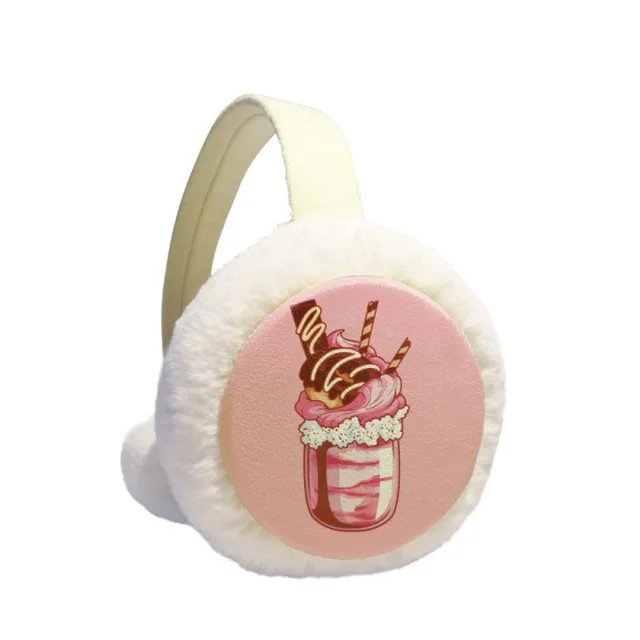 Stay Warm and Stylish with Chocolate Biscuits Bottle Ice Winter Ear Warmer Cable Knit Furry Fleece Earmuff Outdoor