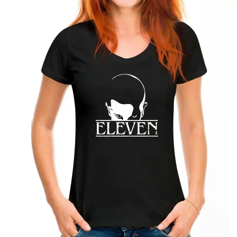 thumbnail image 1 of Camiseta negra de estilo extraño para hombre, talla S-6XL, con temática de cultura pop, Things Eleven Cosplay, 1 of 5