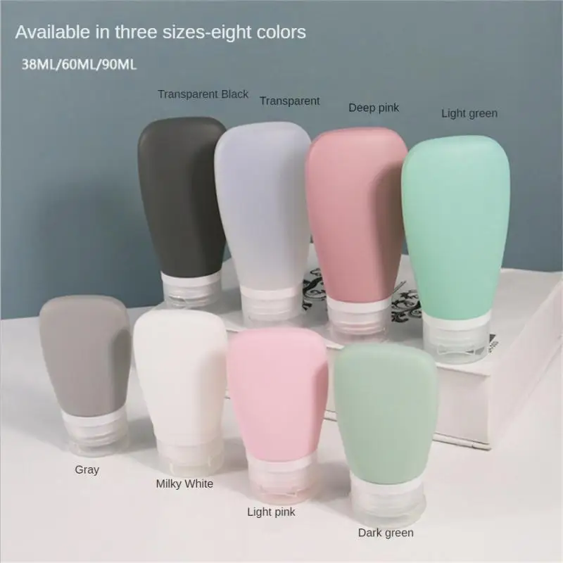 

1PCS Silicone Travel Cosmetics Bottles Empty Refillable Liquid Container Shampoo Trip Shower Cream Gel Squeeze Containers