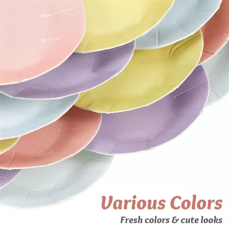 40pcs Disposable Paper Plates multiuse Flower Shaped Cake Dessert Paper Plates Picnic Wedding Birthday party decors