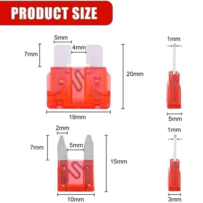 Car Fuse Blade Fuse Kit Fuses Automatic Truck Blade The Insurance Insert Insurance of Xenon Piece Lights Auto Accessories car fuse kit blade fuses car fuses