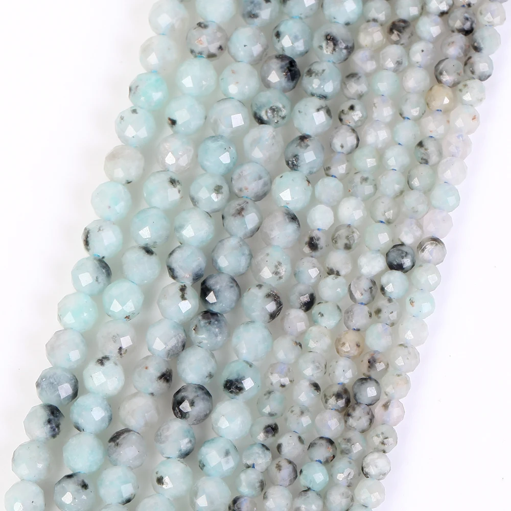 2 3 4mm Naturstein Facettierte Grüne Farbe Kristalle Quarz Jade Edelstein Runde Spacer Perlen Für Schmuck Machen DIY Armband 15" – Detail 8