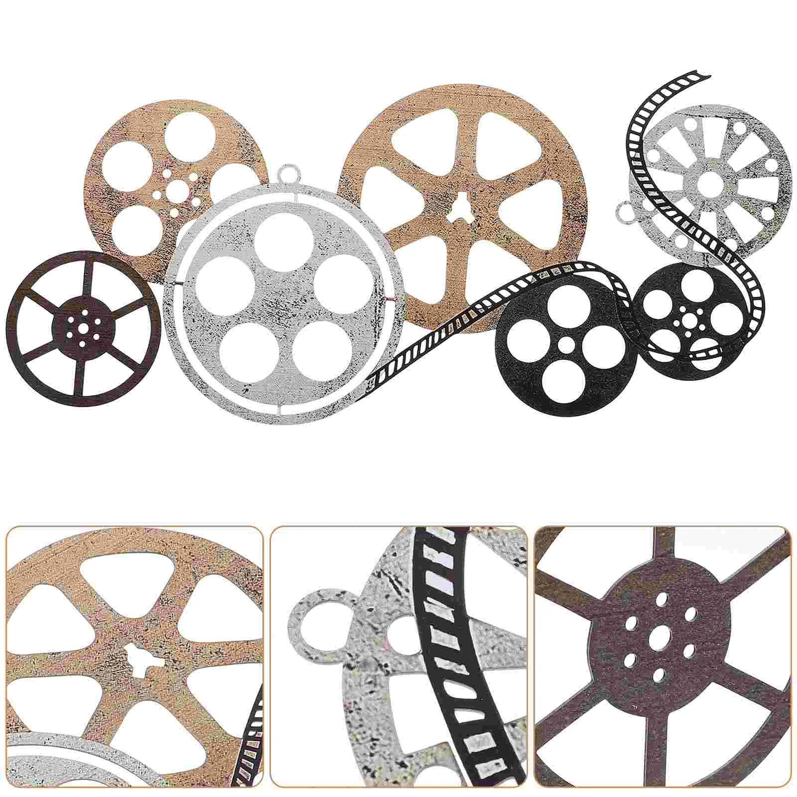 

House Accessories for Home Movie Reel Wall Decor Vintage Hanging Sculptures