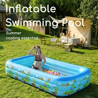 Piscine gonflable, piscine gonflable pour enfants pour l'intérieur ou l'extérieur, baignoire gonflable Ocean World avec fond gonflable souple 1