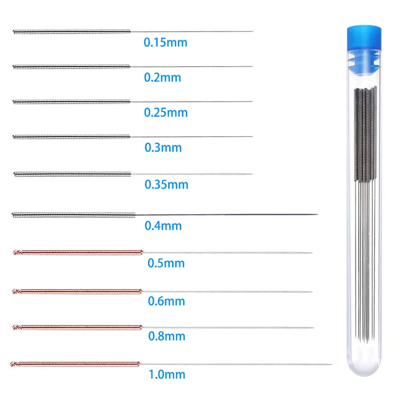 

10PCS/Lot Premium 3D Printer 0.15-1.0mm Nozzle Cleaning Needles Stainless Steel Drills for Ender 3 Pro CR10 Anycubic Kobra KP3S