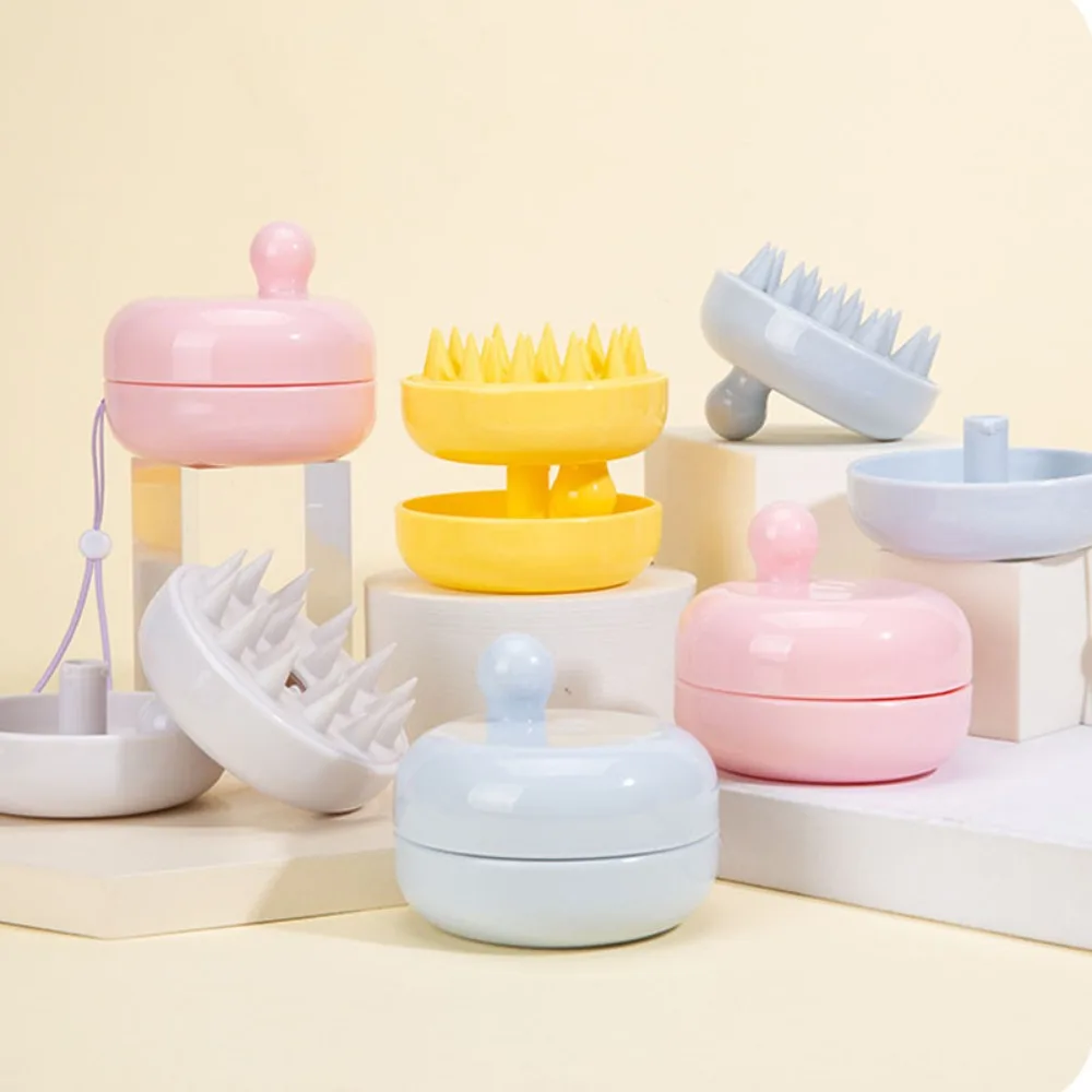 

Portable Shampoo Brush Head Scalp Massage Comb Dustproof Hair Washing Comb Bath Shower Brush Spa Massage Brush Hairdressing Tool