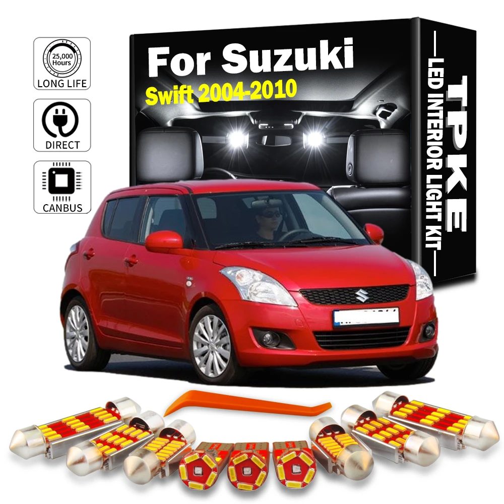 8 шт., Автомобильные светодиодные лампы Canbus для Suzuki Swift 2004 2005 2006 2007 2008 2009 2010