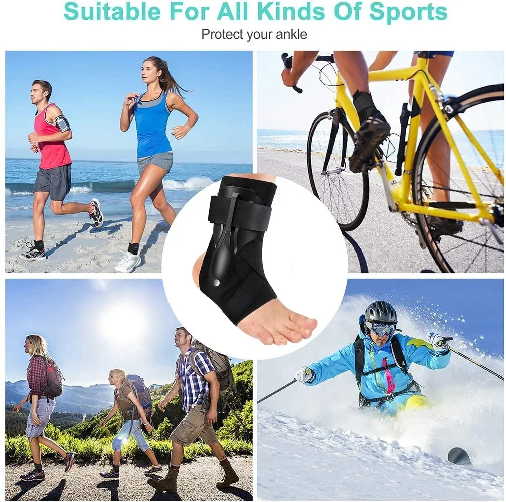 Ankle Support Brace with Side Stabilizer for Sprained Ankle Injury Recovery Achilles Tendonitis
