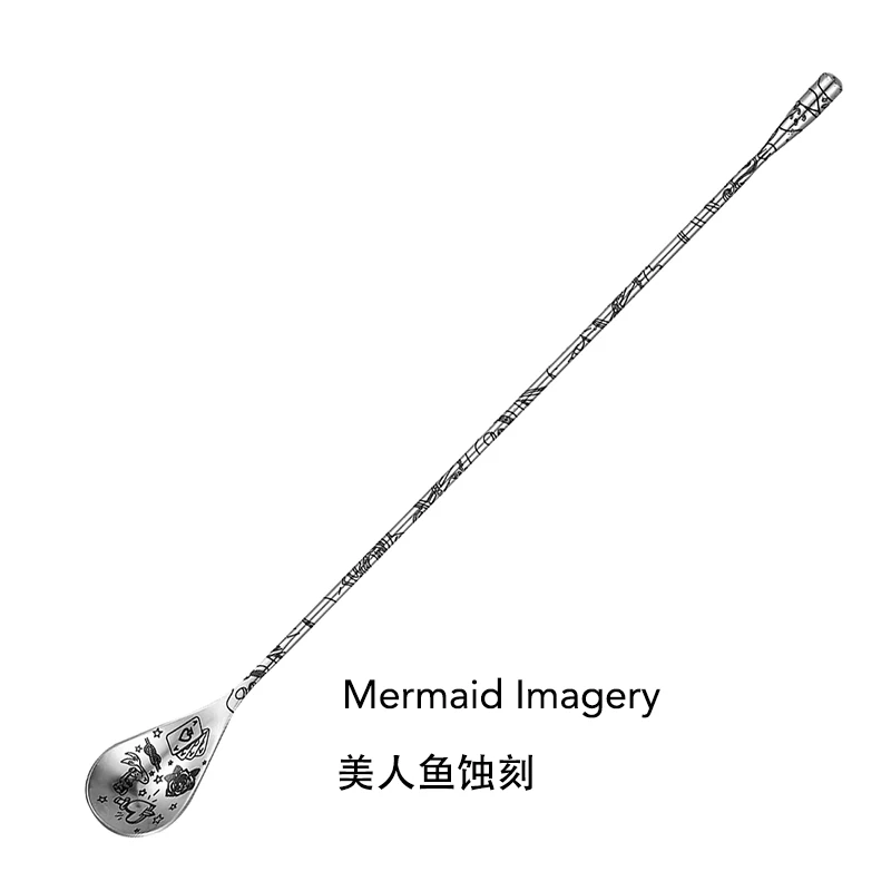 Cocktail Spoon Tattoo Stainless Steel 30cm
