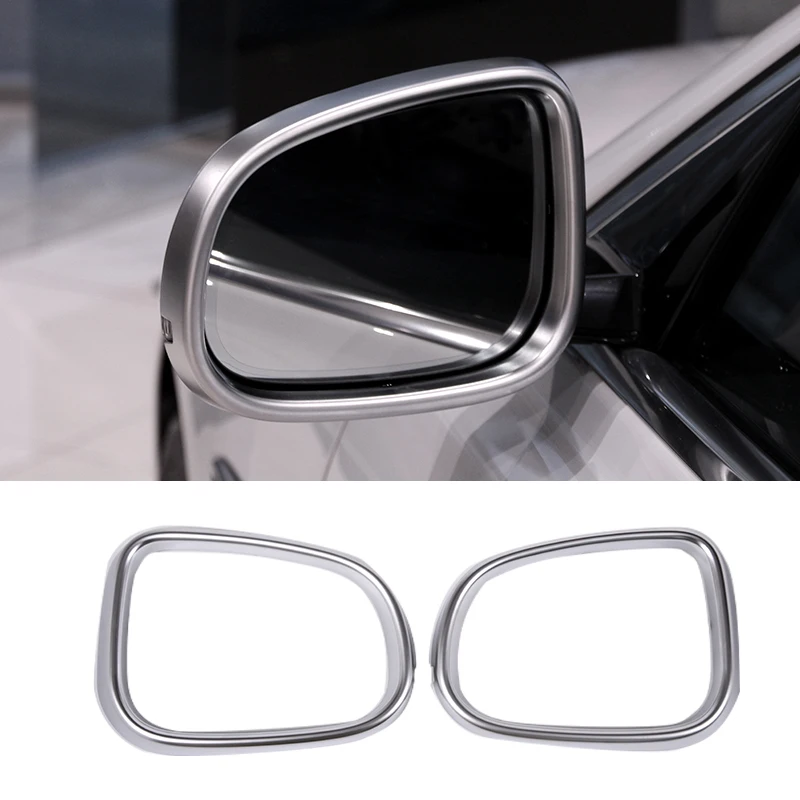 ABS Chrome Car Side Rearview Mirror Frame Cover Trim For Jaguar XE XF