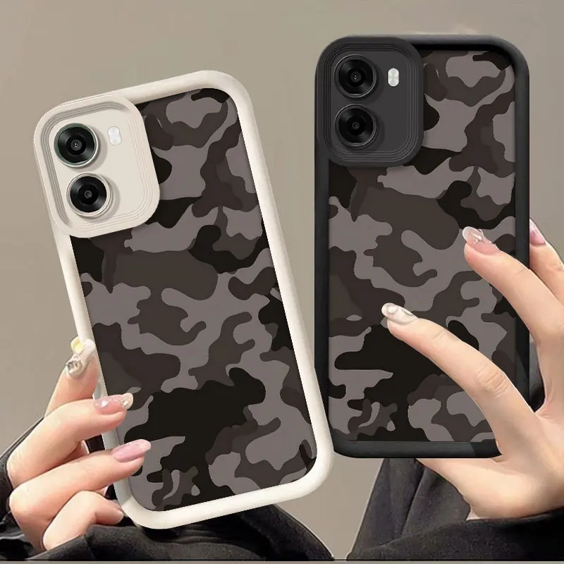 Camouflage Print Shockproof Silicone Protective Phone Case