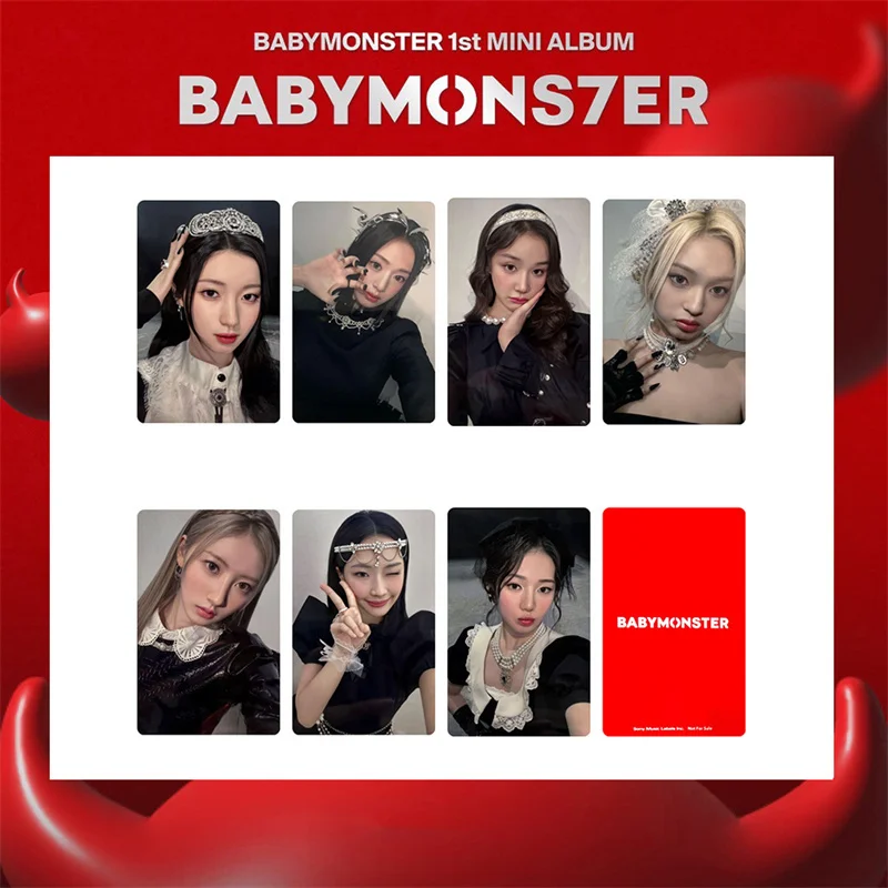 7pcs/set KPOP BABYMONSTER Album KTOWN TOWER LOMO CARD AHYEON HARAM
