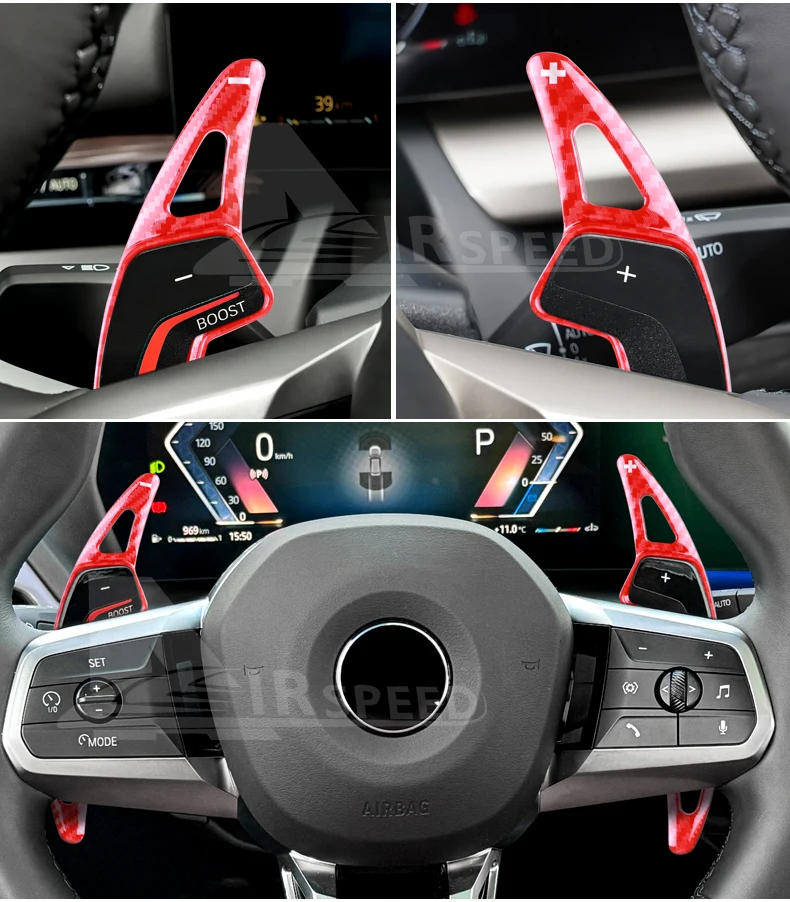 Für BMW 1 5er G60 F70 2024-2026 X3 G45 2025 X1 U11 2023-2026 ABS Lenkrad Shift Paddle Shifter Innen Trim Aufkleber – Detail 9