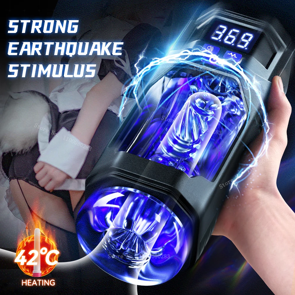 Male Masturbator Male Masturbator Cup Male Masturbation Aid Automatic Masturbator Men Pocket Pussy Vibration Blowjob Penis Real Vagina Masturbation Cup Oral For Male Adult Sex Machine Toy