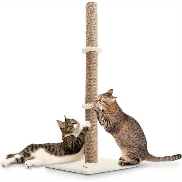 Cat Scratching Post 89cm Vertical Cat Tree Cat Pet Climbing Resting Activity Tower Stable and Sturdy with Soft Plush Carpet Cove - Image 6
