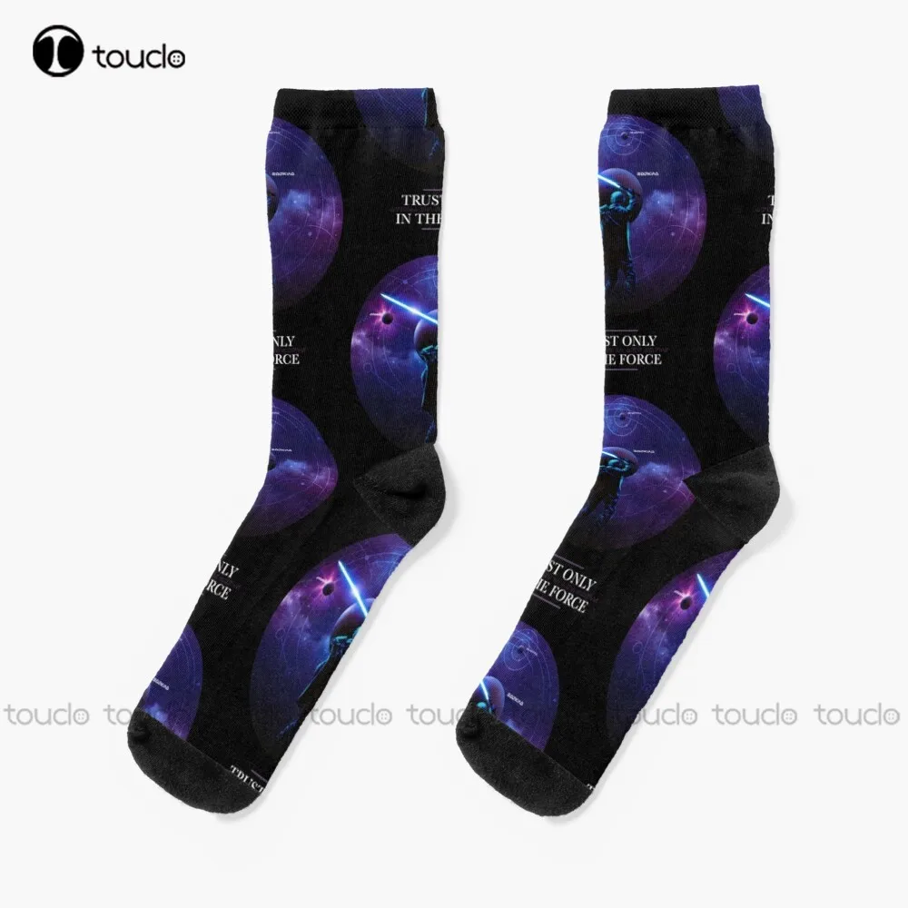 

Trust Only In The Force Socks Baseball Socks Christmas Gift Unisex Adult Teen Youth Socks Custom 360° Digital Print Women Men