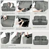 Recliner Sofa Covers with Console Cover All-inclusive Elastic 2 Seater Armchair Case Removable Loveseat Recliner Couch Slipcover 6