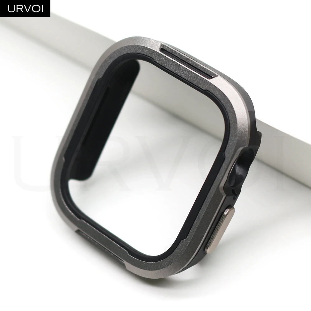 URVOI Premium Aluminum Watch Cover with Hard Bumper Metal Frame Protector