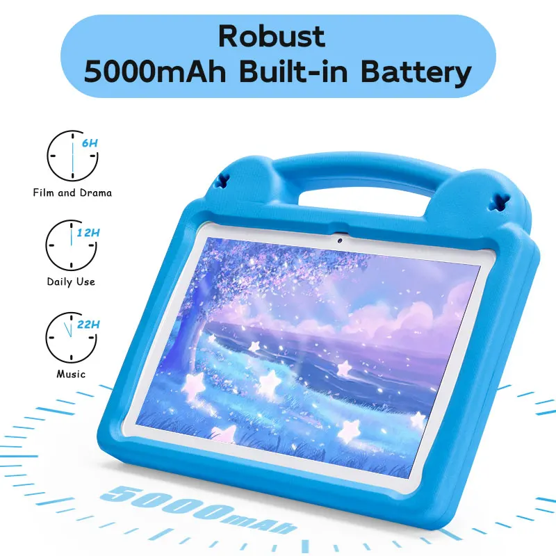 ANRY 2025 Kids Tablet Android 15 10.1 Inch A523 2.0GHZ 4GB RAM 64GB ROM Octa-Core 5000Mah Dual Camera Tablets Children's Gifts 3