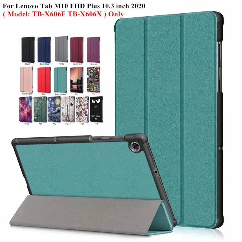 Suporte Dobrável Smart Tablet Cover Capa para Lenovo Tab M10 Fhd Plus 10.3 tb X606f 3ª Geração Tb328fu Tb328xu Tb125fu Tb-x306f