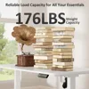 63 Inch Electric Standing Desk Adjustable Height with Wheels,Sit Stand Up Desk,Home Office Desk,Computer Workstation 6