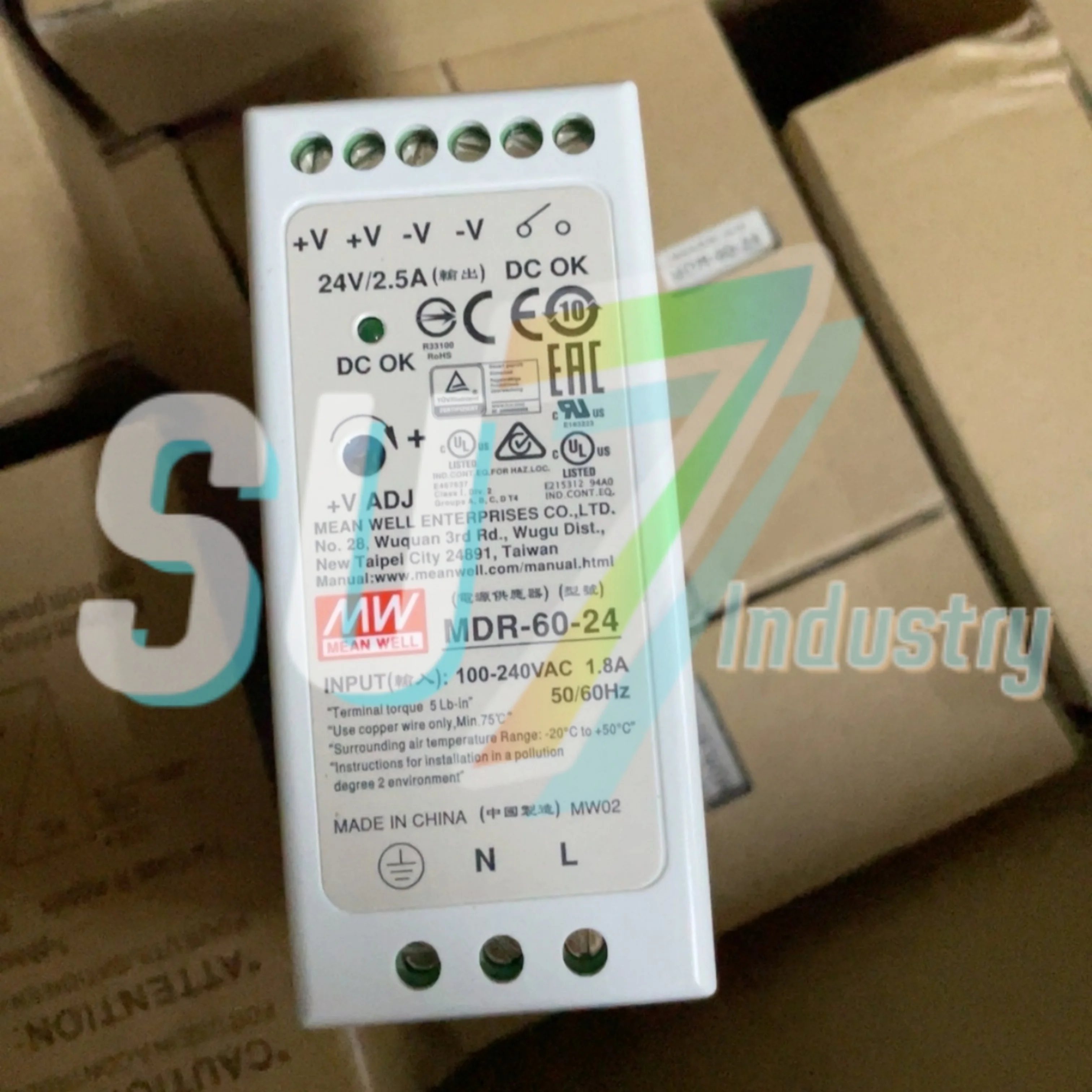 Mean Well MDR-60-12 MDR-60-24 스위치 전원 공급 장치 박스 내 새 제품