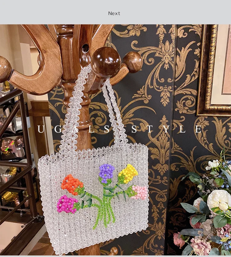 Bangyan Fashion 2023 New Vintage Beaded Floral Evening Bag