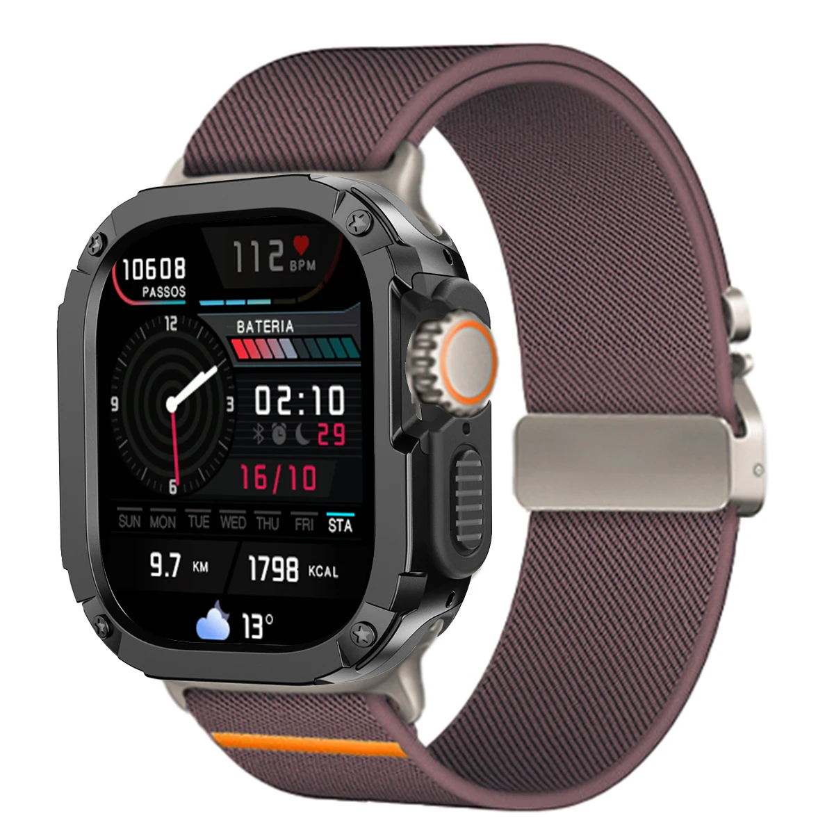 Dual-Layer Armor Protective Case with Nylon Bracelet