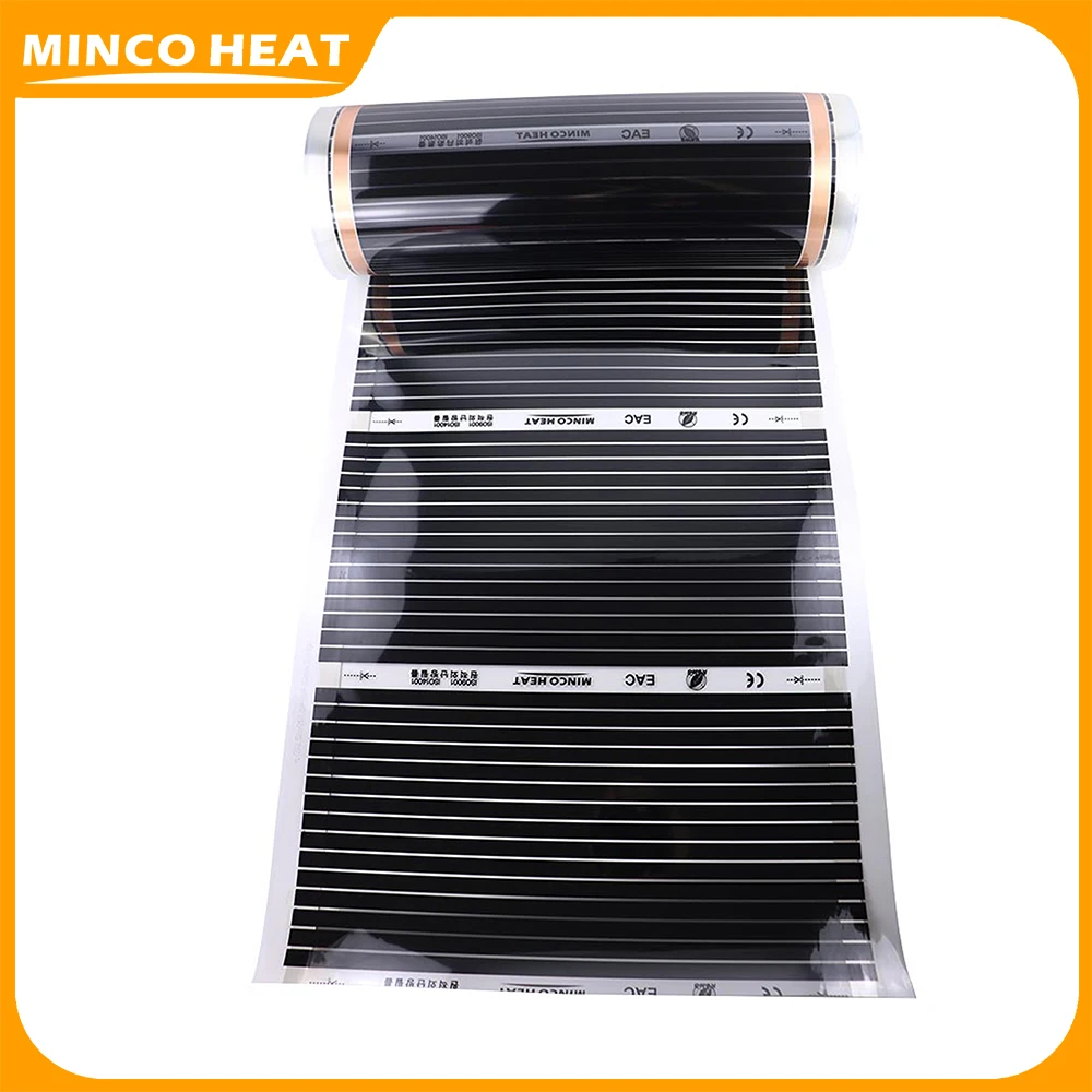 Electric Underfloor Heating Infrared Heating Film 200~240V 50/60Hz 220w/㎡ 220V 50/100cm Width 0.25~0.5 Square Meters