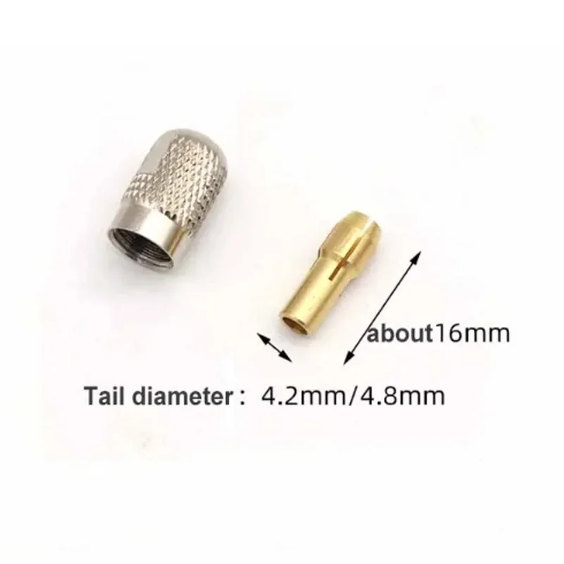 0.5-3.2mm Mini Brass Collet Drill Chuck M7/M8 Nut Electric Grinding Bit Clamp Dremel Rotary Tool Accessories